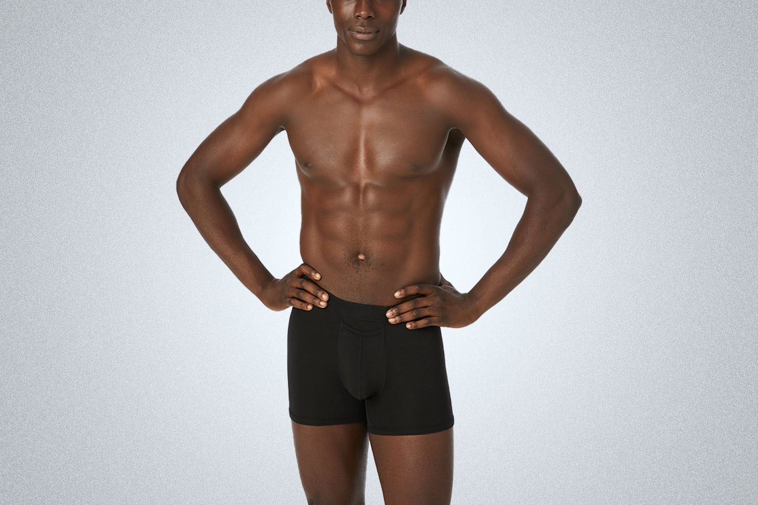 a model in some black underwear