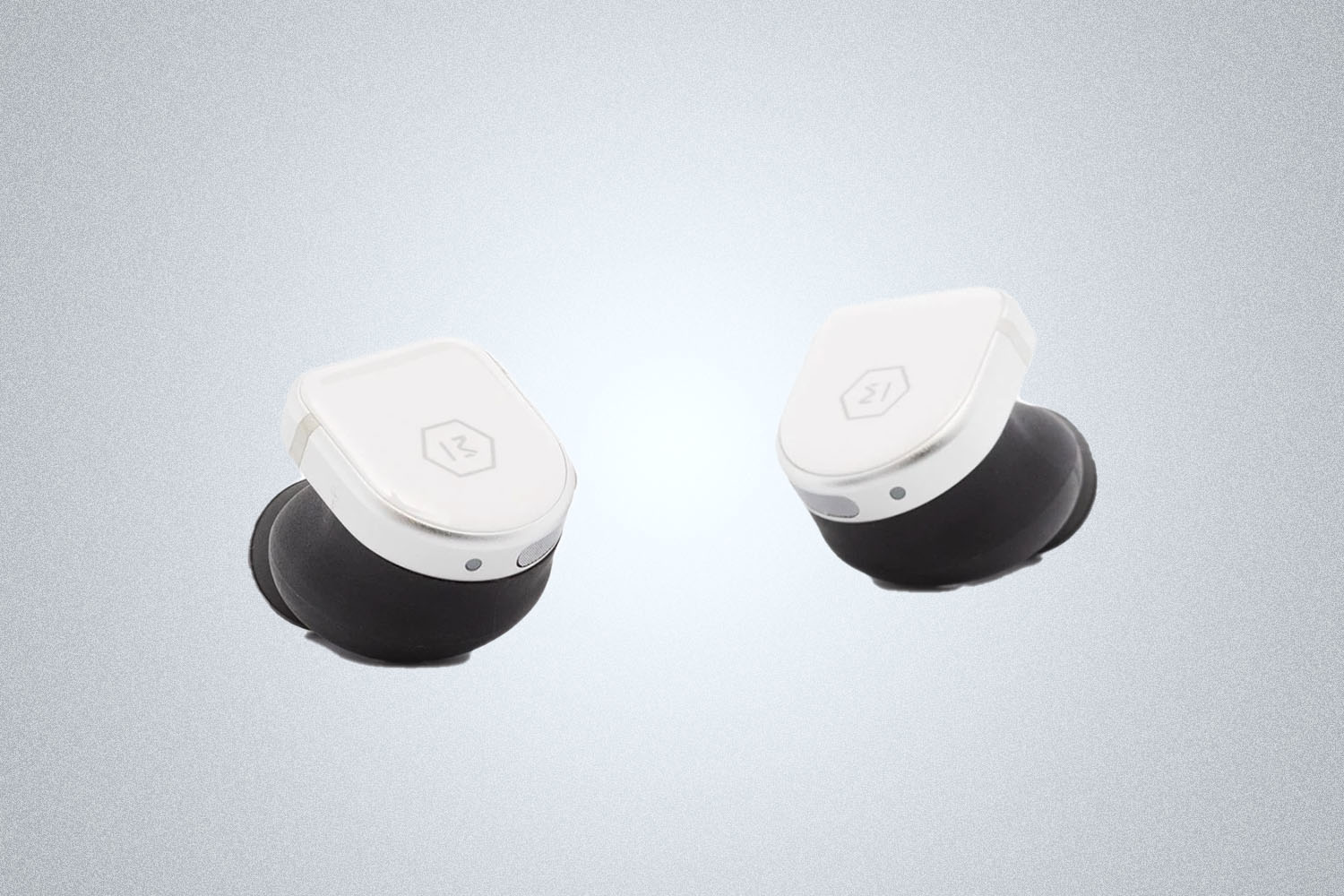 a pair of wireless earbuds