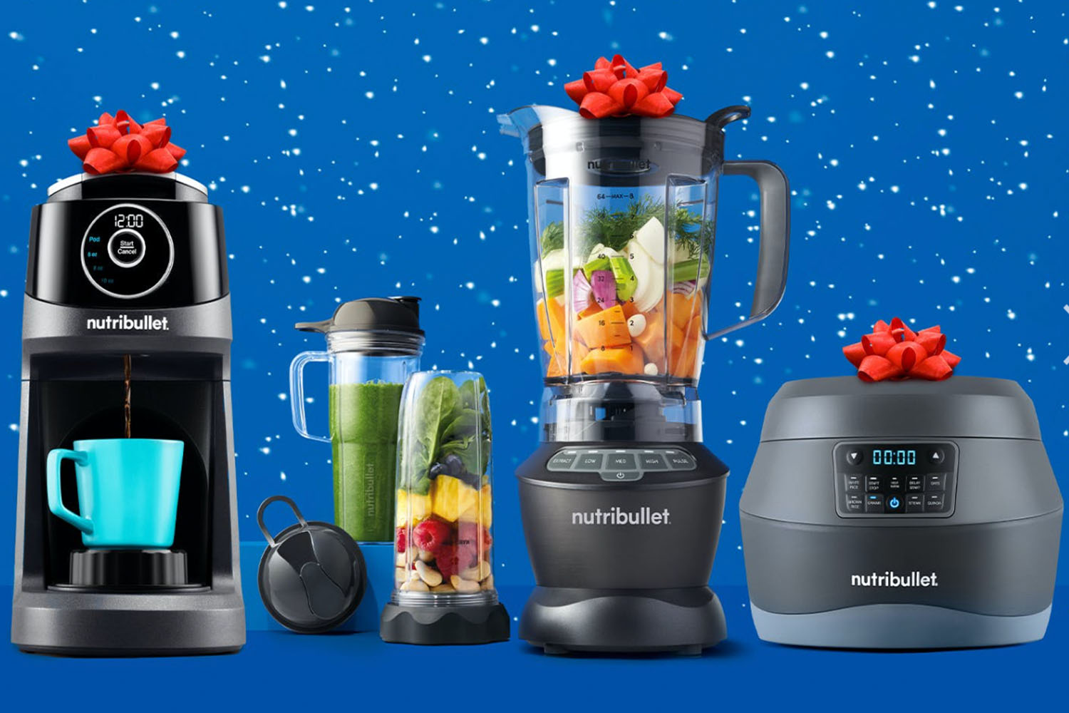 a mix of holiday decorated appliances
