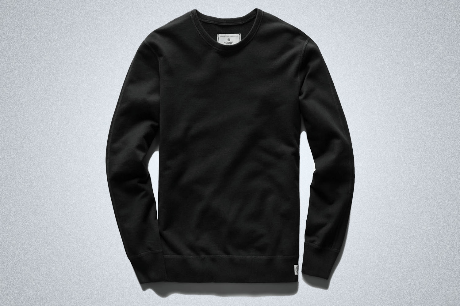 a black crewneck sweatshirt 