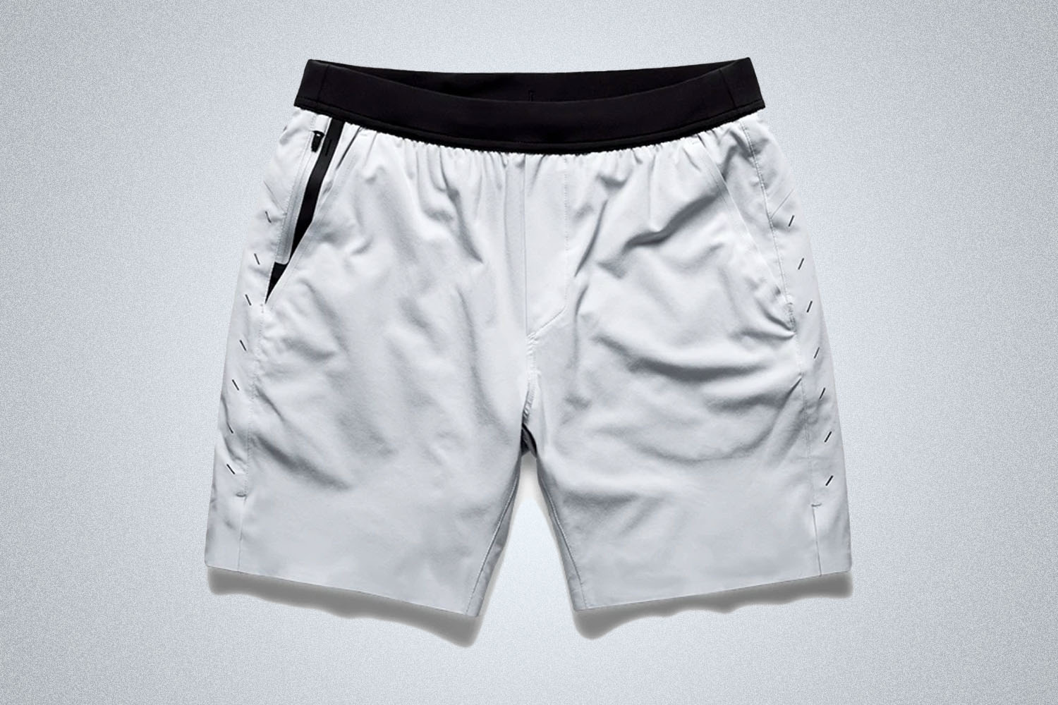 A pair of white athletic shorts 