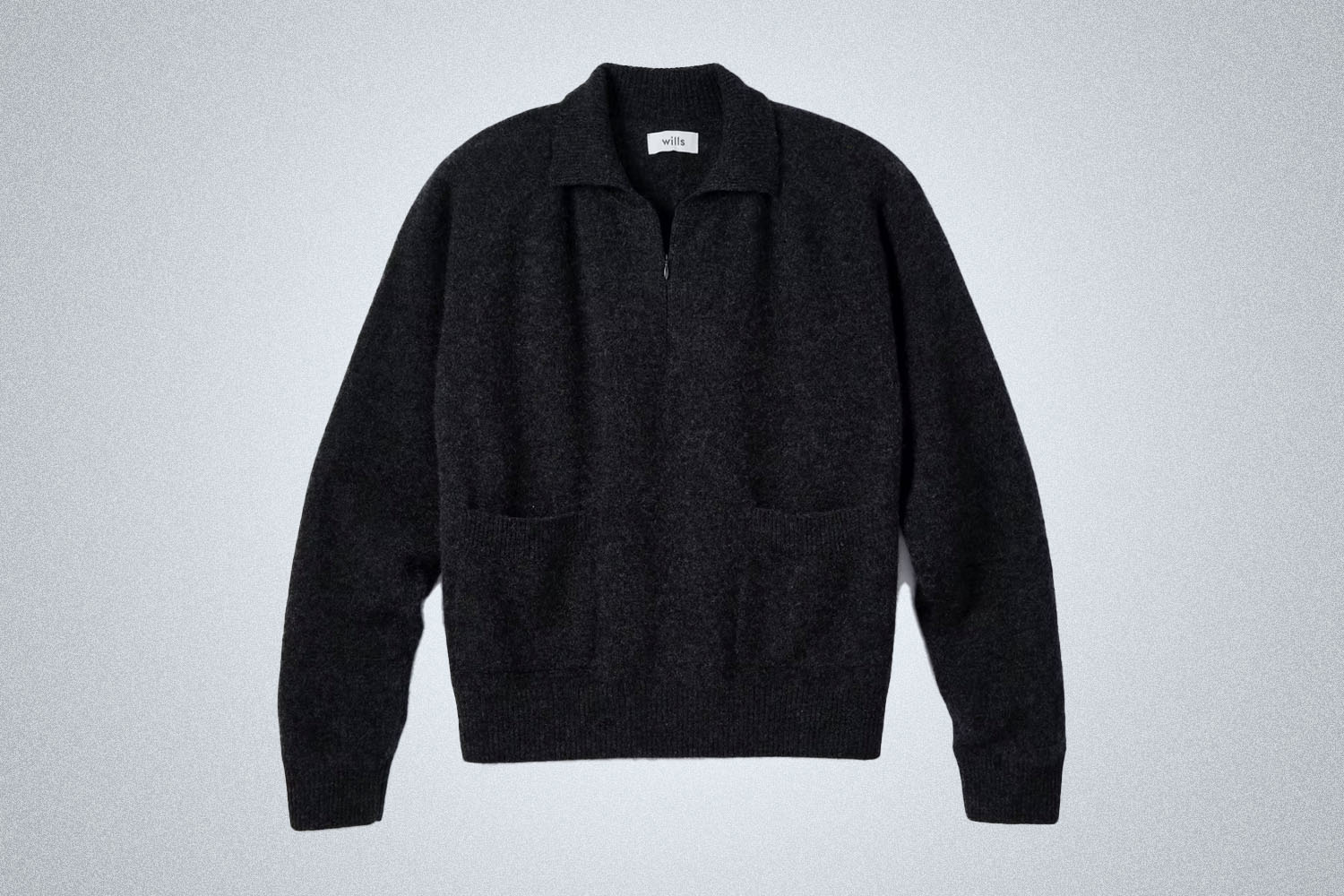a black cashmere pullover