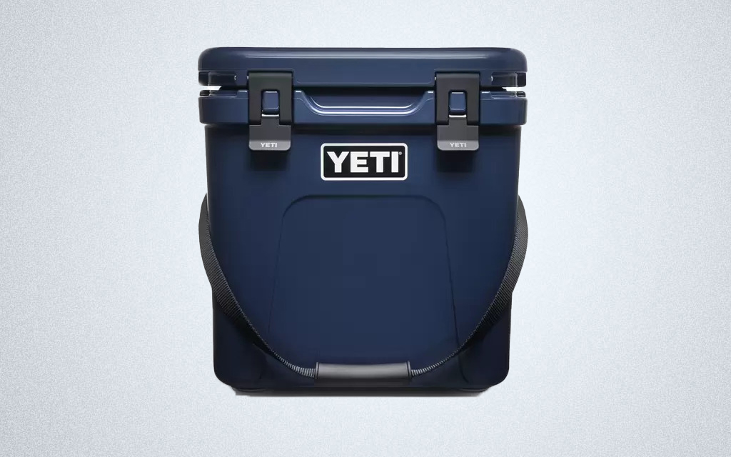The Yeti Roadie 24 Hard Cooler in Blue is small enough to be hauled anywhere for a hike or camping trip