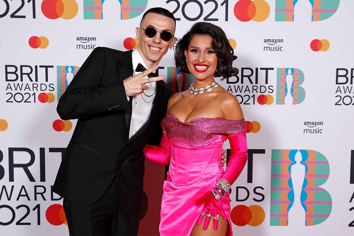 Regard and Raye are interviewed in the media room during The BRIT Awards 2021 at The O2 Arena on May 11, 2021 in London, England. The Brits just did away with gender-specific categories for several major awards.