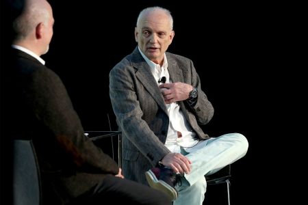 Sopranos creator David Chase sitting on a chair at the 2016 Vulture Festival