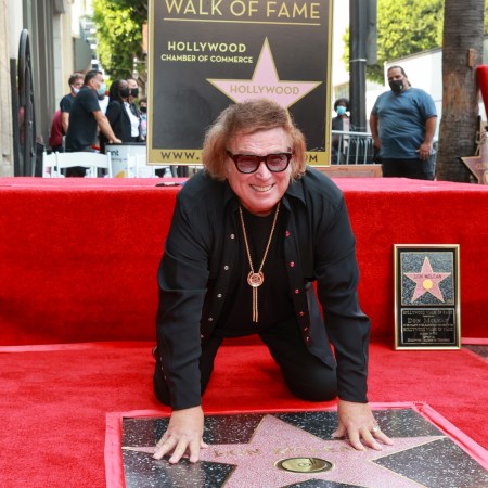 Don McLean poses as Musician Don McLean Honored With Star On The Hollywood Walk Of Fame on August 16, 2021 in Hollywood, California. Taylor Swift's new single just beat McLean's song as the longest-running #1 hit.