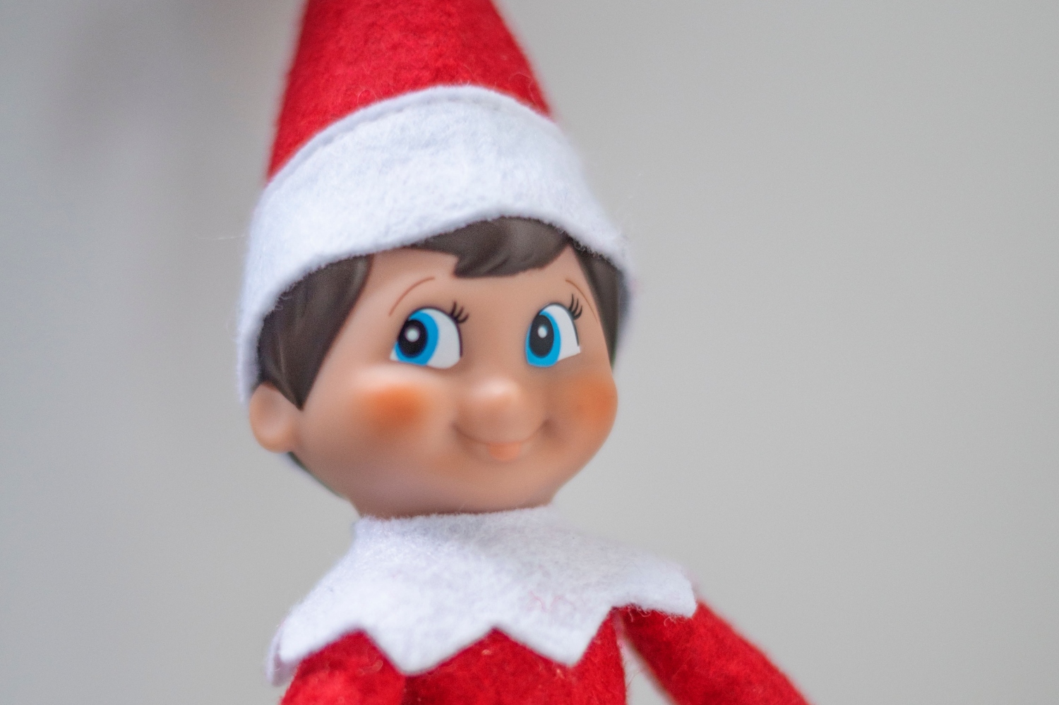 Close up photo of a toy elf