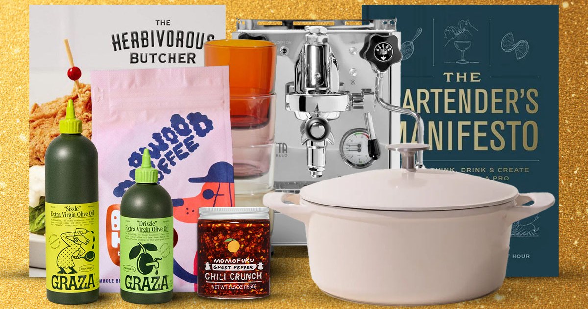 A collection of the best food and drink gifts to give for the 2022 holiday season, from cookware to cookbooks to appliances