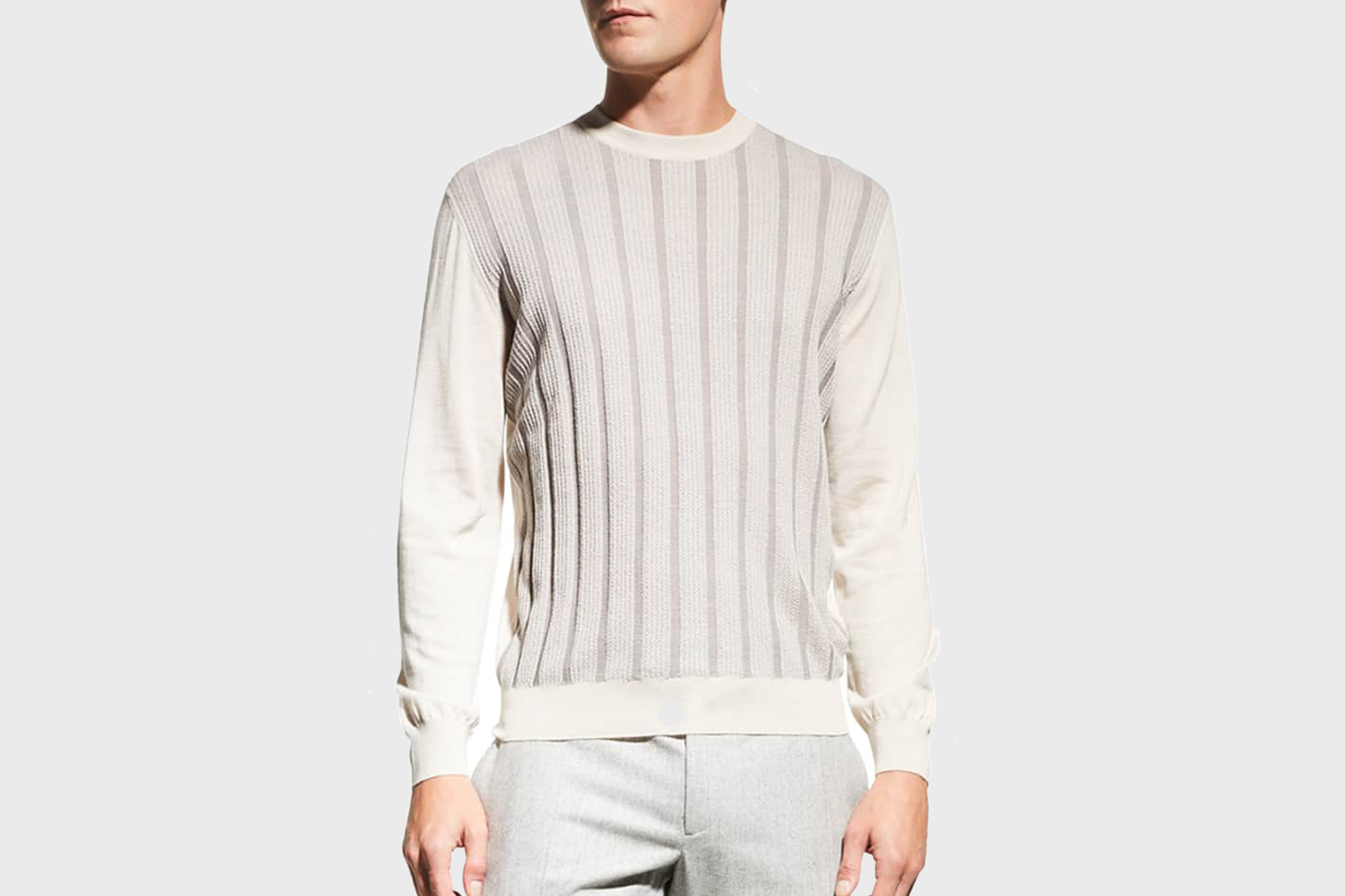 STEFANO RICCI Men's Textured Cashmere-Silk Sweater