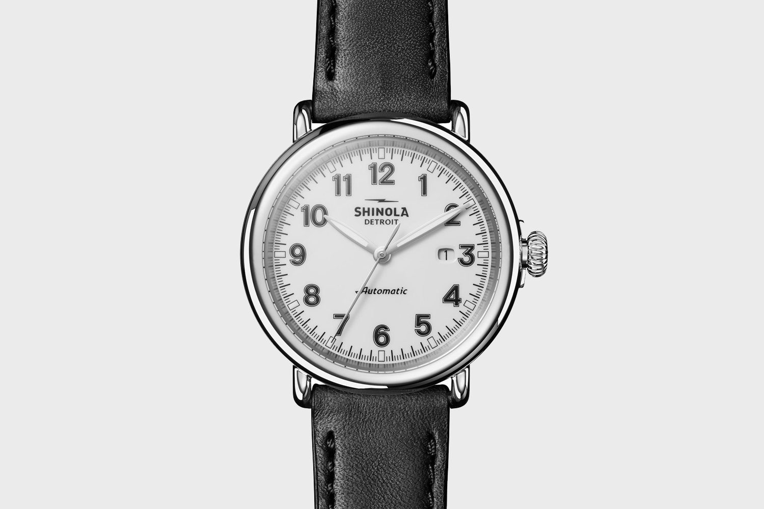 SHINOLA Men's 45mm Runwell Automatic Watch, Black