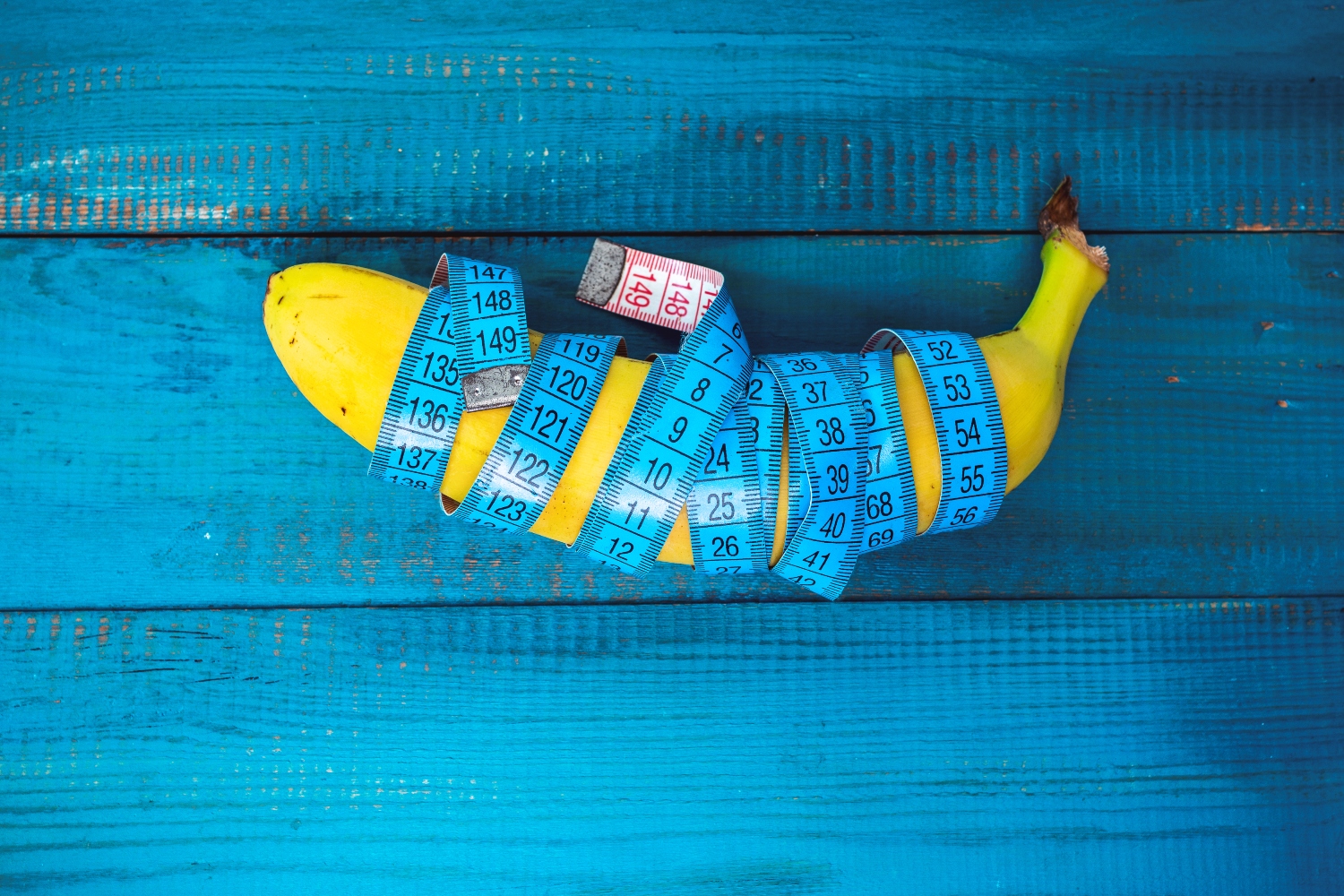 measure tape wrapped around banana