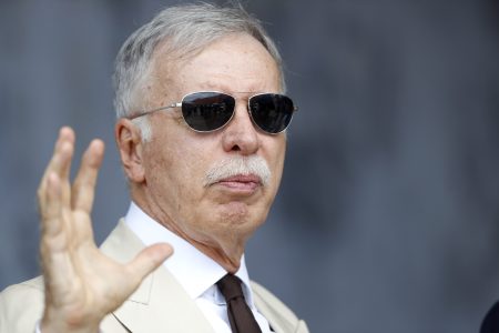 Los Angeles Rams owner Stan Kroenke enters Los Angeles Memorial Coliseum in 2019