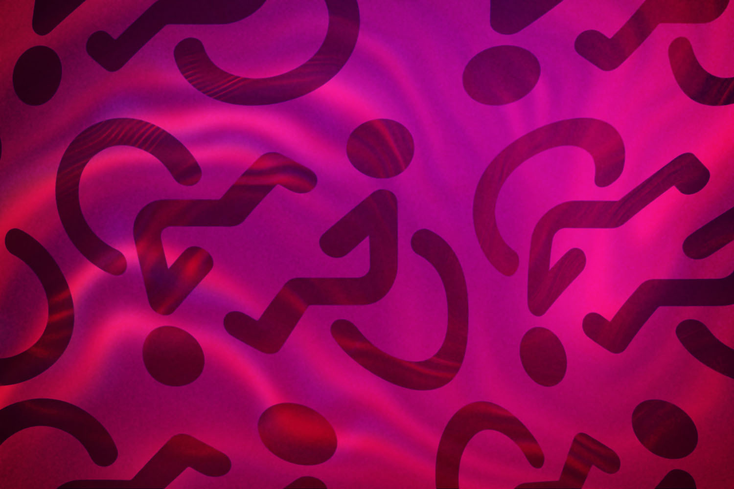 handicap icons in a 69 pattern on a pink and purple background