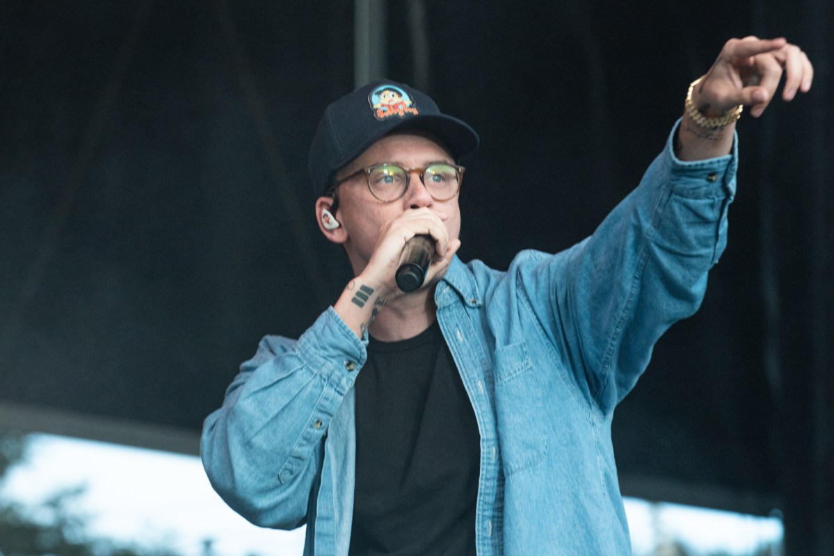 Rapper Logic performs live during BottleRock at the Napa Valley Expo on May 24, 2019 in Napa, California. One of his singles is credited with the lowering the suicide rate.