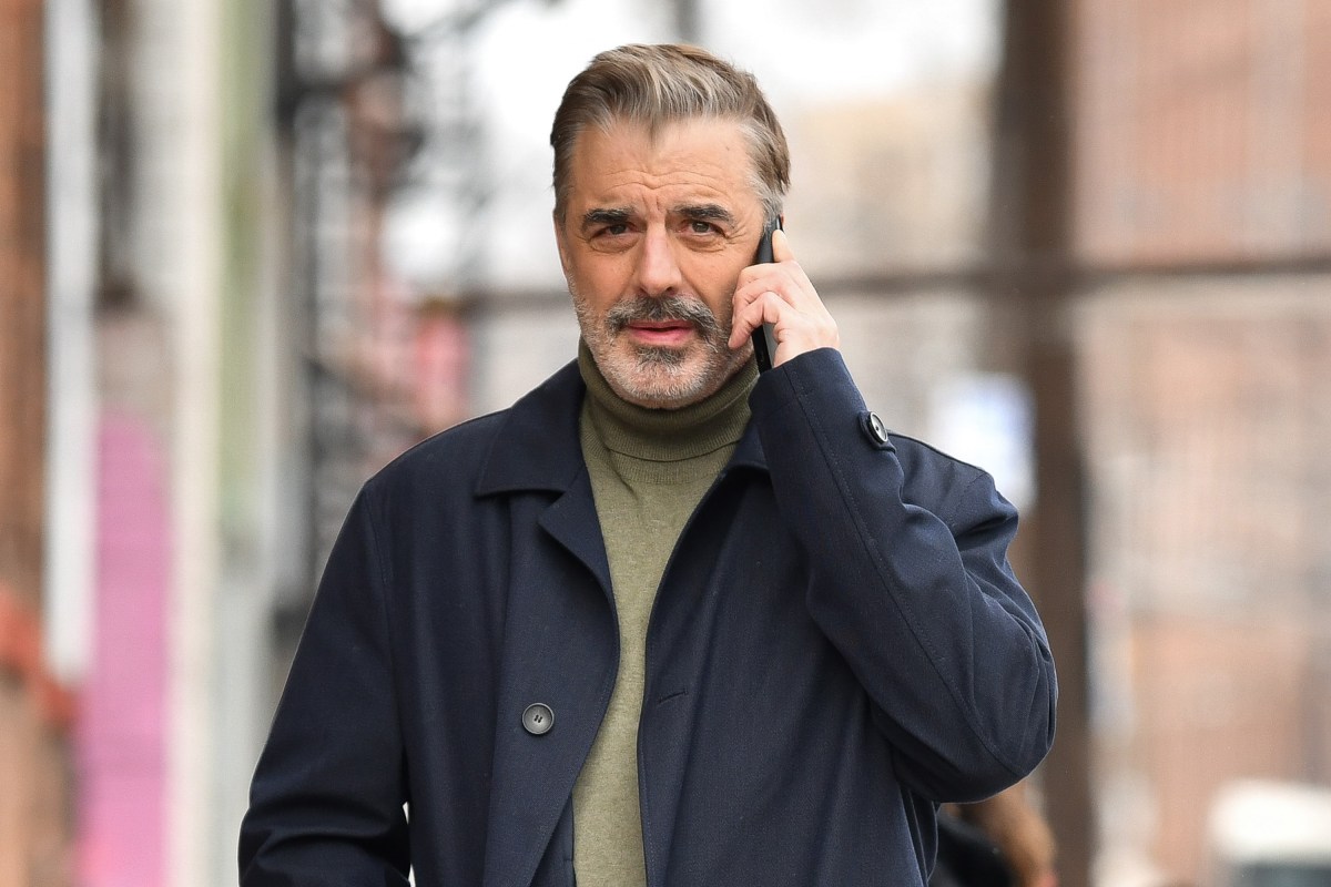 Chris Noth seen on the set of "Equalizer" on February 5, 2021 in Patterson, New Jersey. The "Sex and the City" actor has been accused of sexual assault by two women.