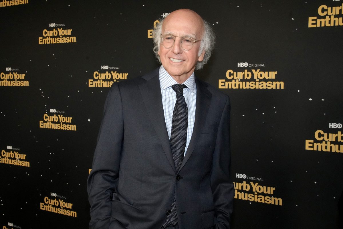 Larry David attends HBO's "Curb Your Enthusiasm" Season 11 Premiere at Paramount Theatre on October 19, 2021 in Los Angeles.