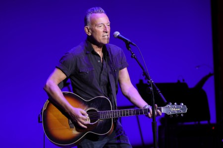 Bruce Springsteen performs onstage during the 15th Annual Stand Up For Heroes benefit at Alice Tully Hall presented by Bob Woodruff Foundation and NY Comedy Festival on November 08, 2021 .