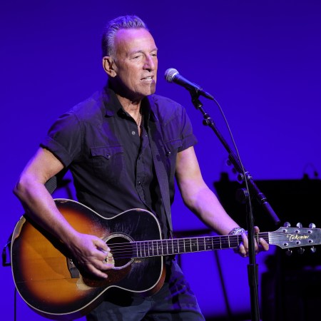 Bruce Springsteen performs onstage during the 15th Annual Stand Up For Heroes benefit at Alice Tully Hall presented by Bob Woodruff Foundation and NY Comedy Festival on November 08, 2021 .