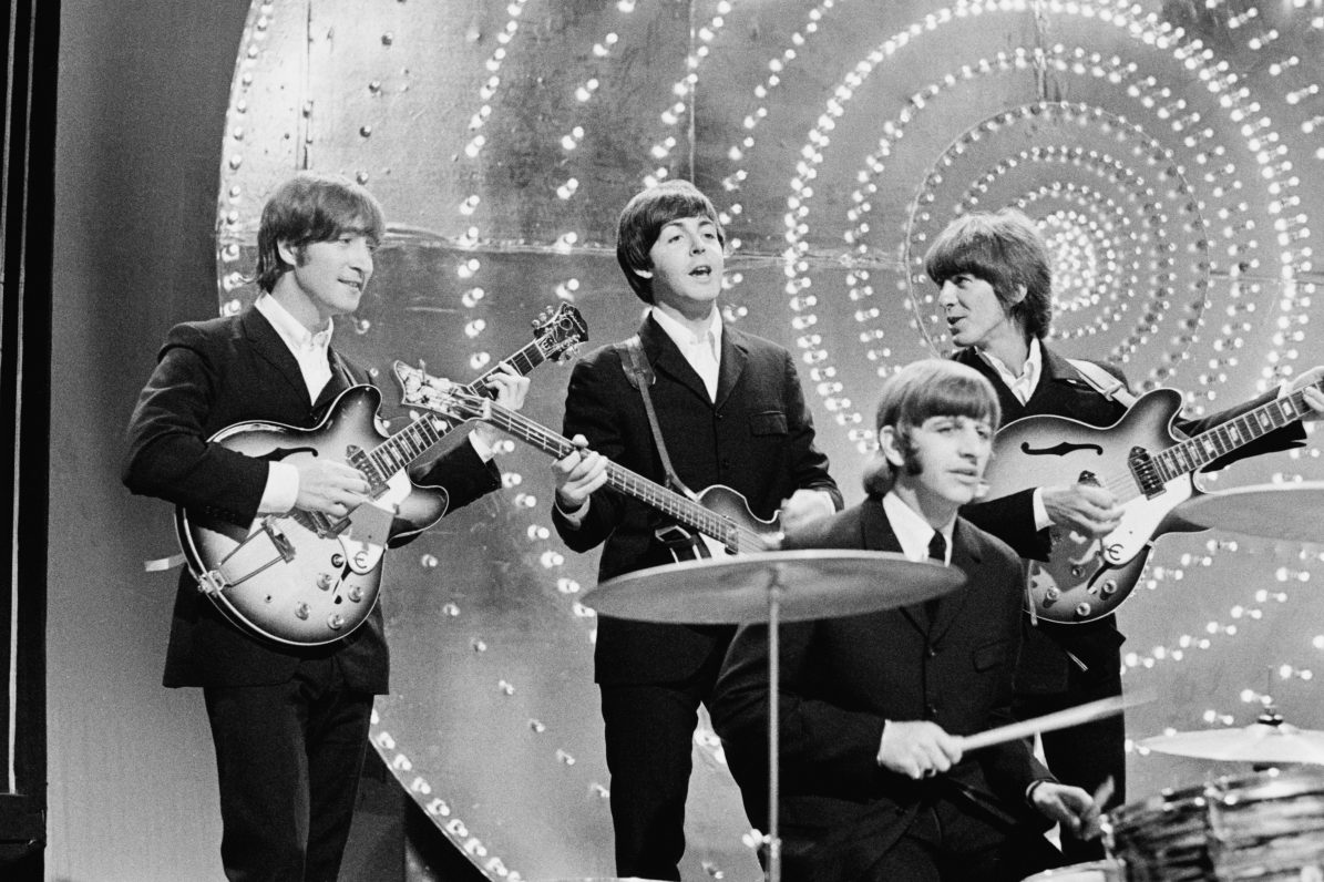 The Beatles perform on BBC TV show "Top Of The Pops" in London in 1966. It was recently revealed the group wanted to make their own movie version of Tolkien's "Lord of the Rings."