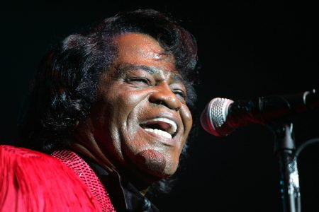 James Brown performs on stage at the Miller Rock Thru Time Celebrating 50 Years of Rock Concert at Roseland September 17, 2004 in New York City.