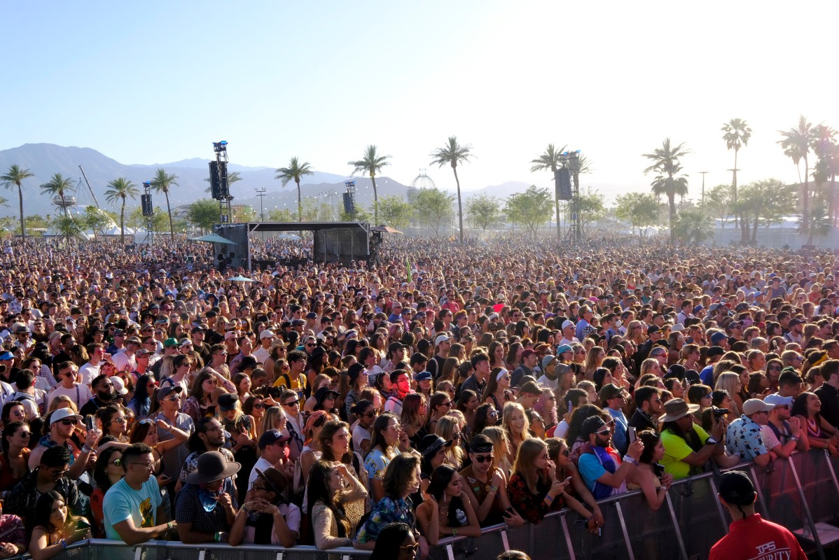 A view of the crowd during 2018 Coachella Valley Music And Arts Festival Weekend 1 at the Empire Polo Field on April 14, 2018 in Indio, California.