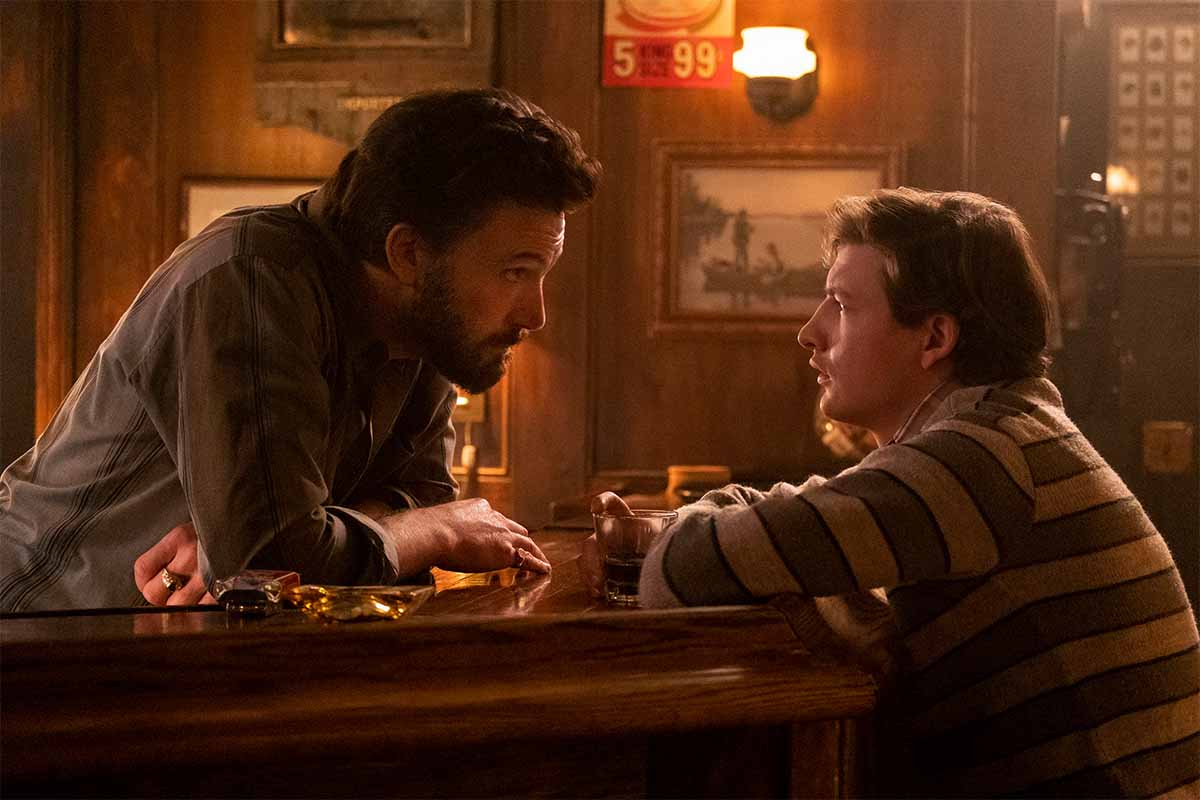 Ben Affleck and Tye Sheridan in "The Tender Bar"