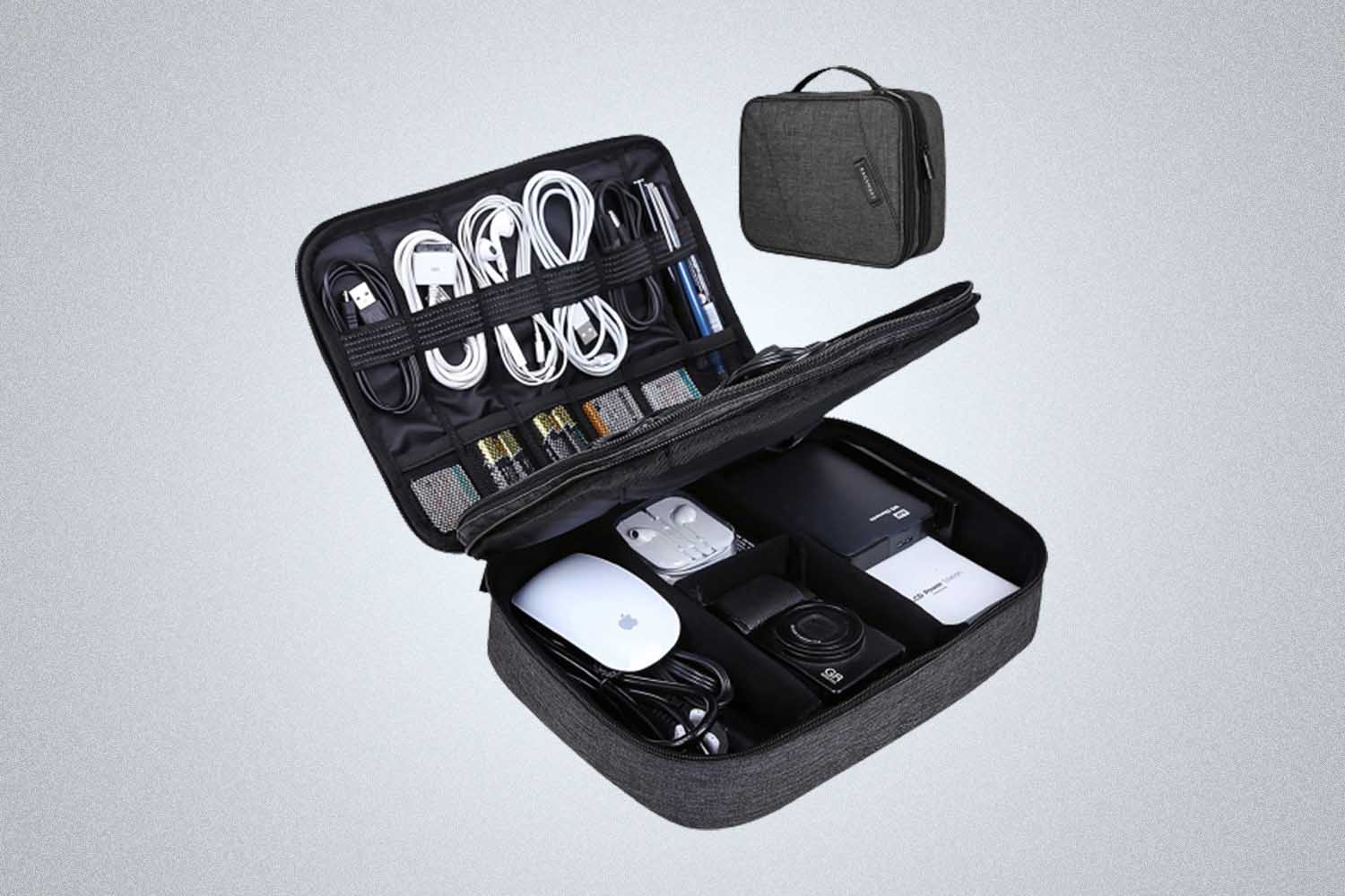 BAGSMART Accessories Organizer Travel Double Layer Electronics Bag