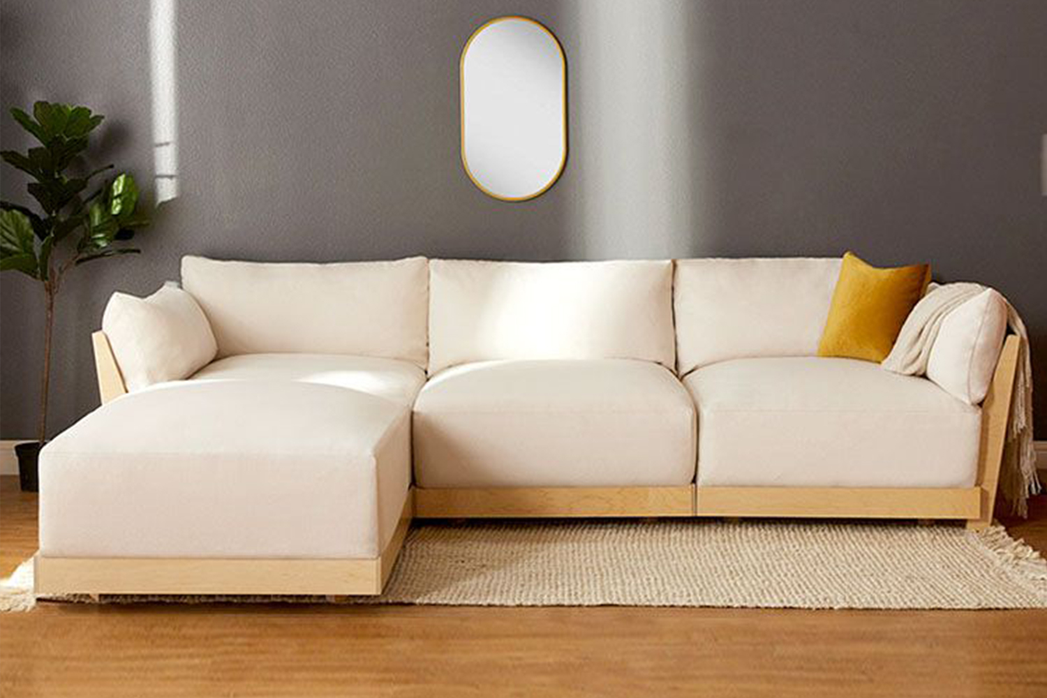 The Bondi sofa from Inside Weather with a chaise on the end