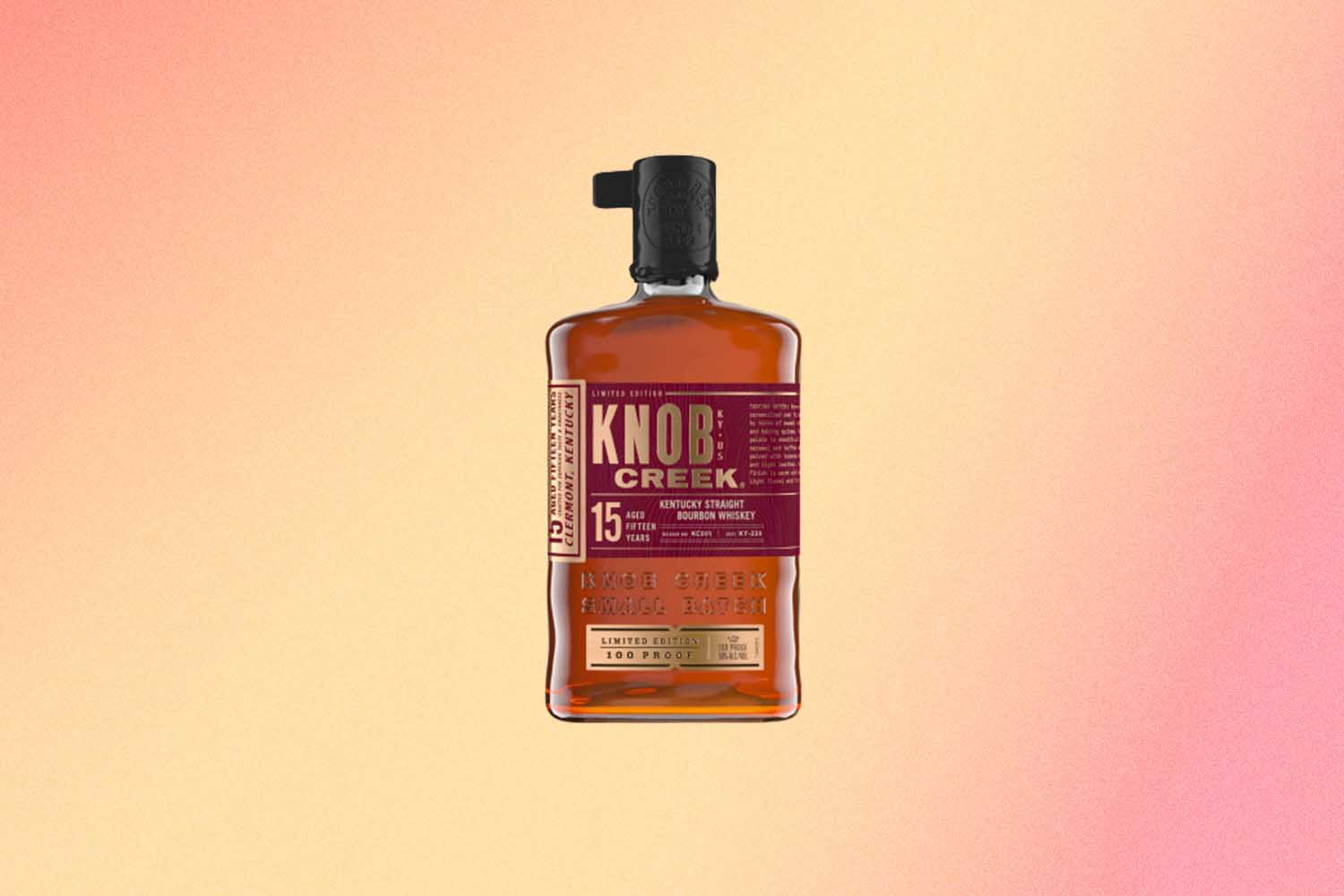 A bottle of Knob Creek 15 Year Bourbon