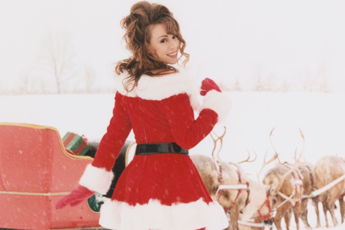 Mariah Carey in the video from "All I Want for Christmas Is You"