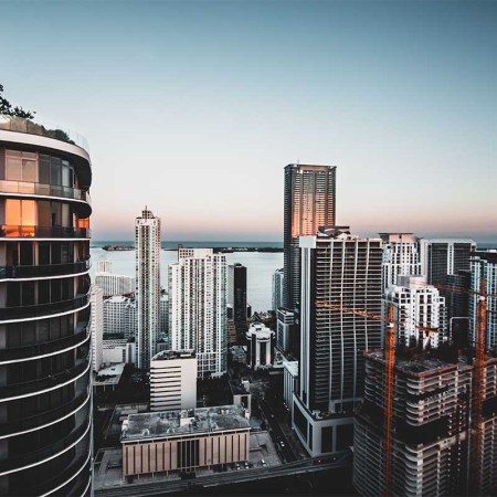 Photo from the top of my apartment complex in Brickell, Miami, Florida. Miami was one of five Florida cities to make the list of biggest one-bedroom apartment rental increases in 2021.