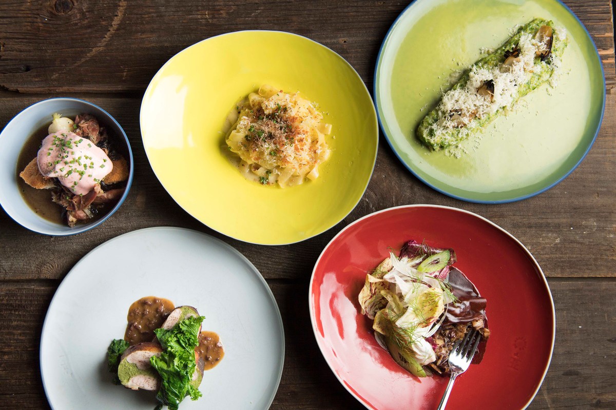 A number of dishes from Olmsted in Brooklyn's Prospect Heights neighborhood