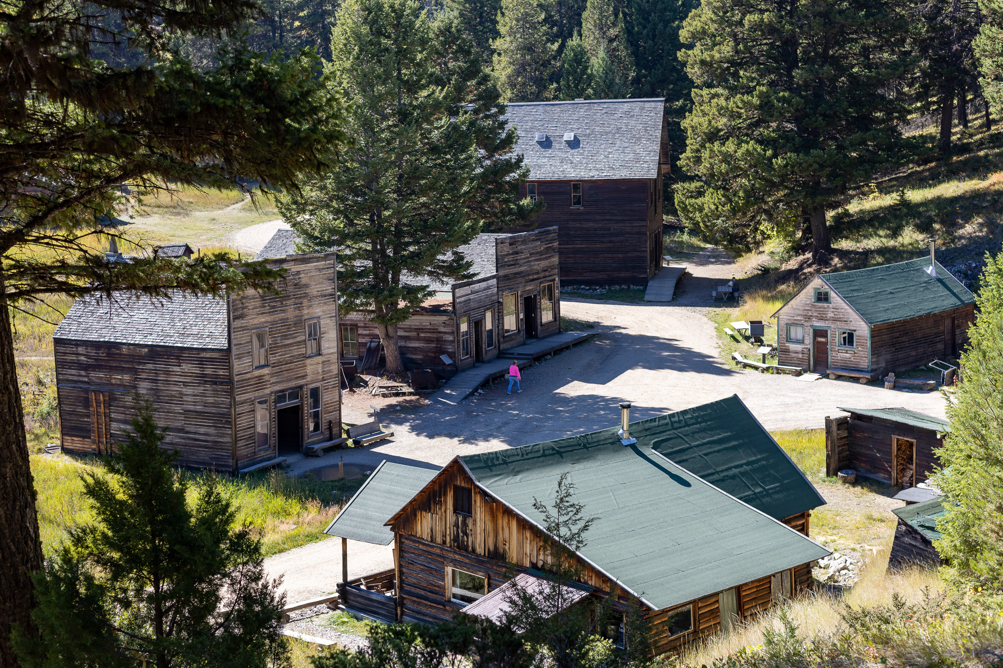 The nearby ghost town of Garnet at the Resort at Paws Up