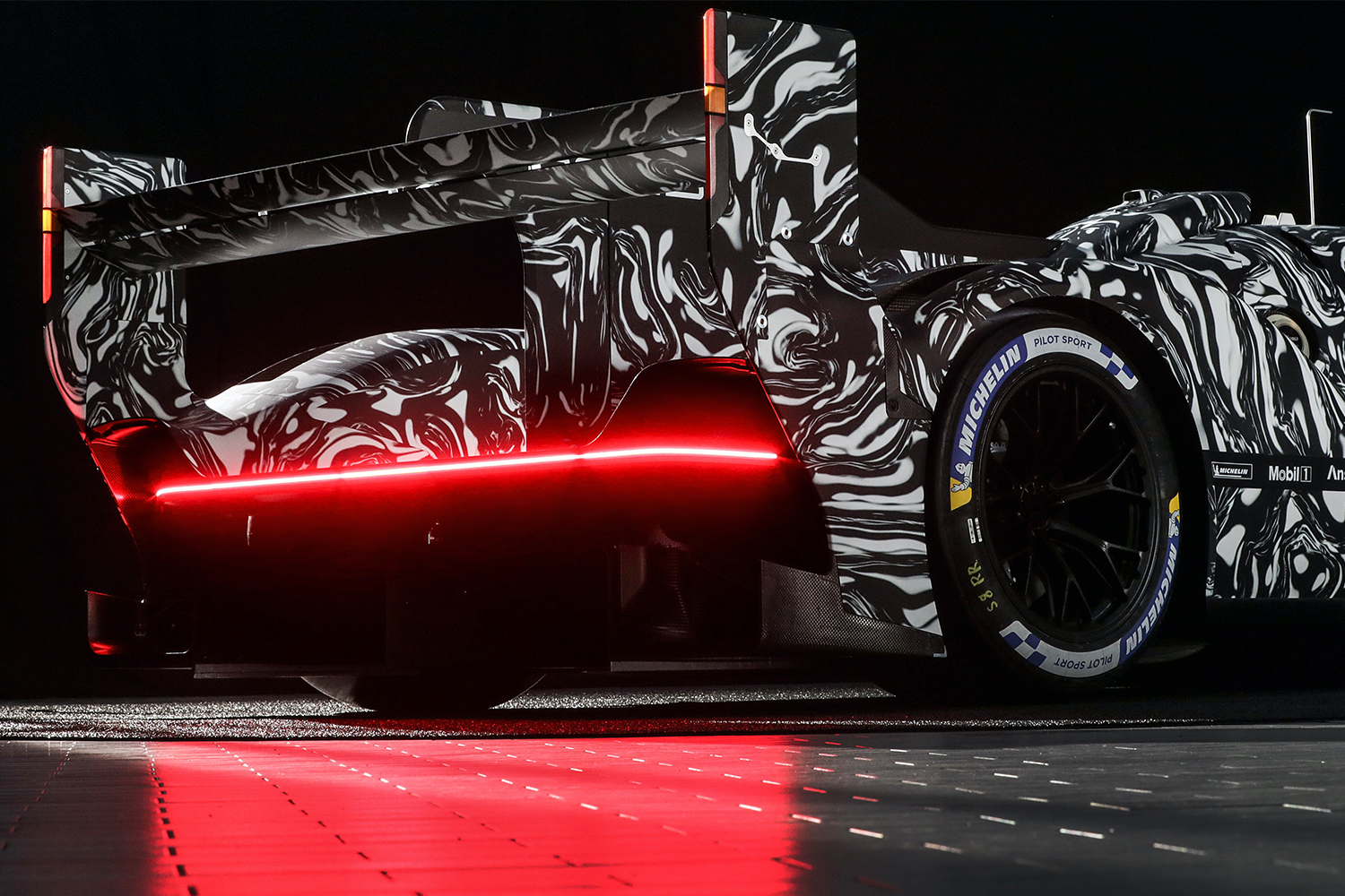 The new LMDh prototype from Porsche that will compete at Le Mans in 2023