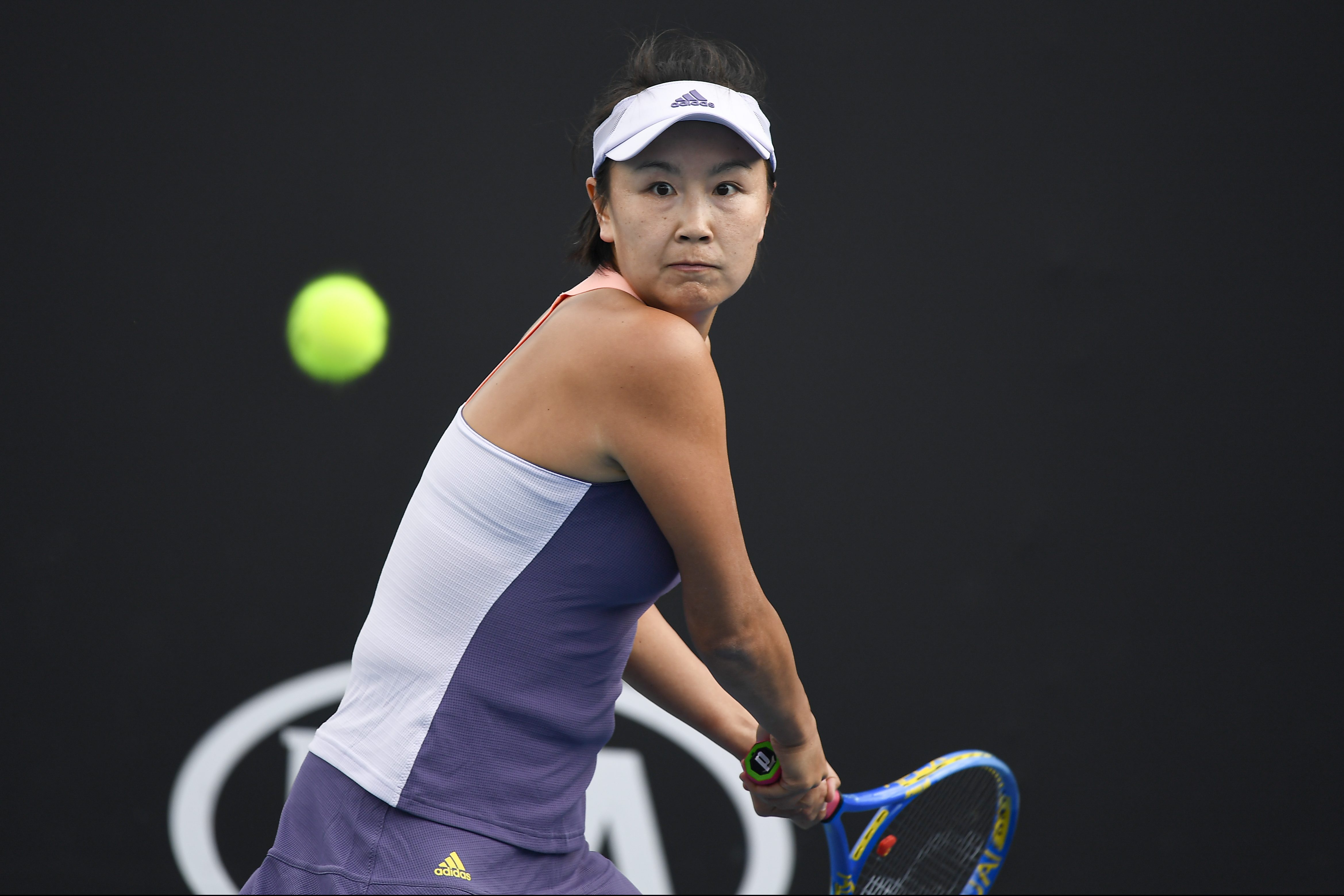 Peng Shuai of China at the 2020 Australian Open at Melbourne Park.