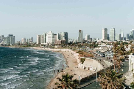 An aerial shot of Tel Aviv, which is now the most expensive city in the world to reside