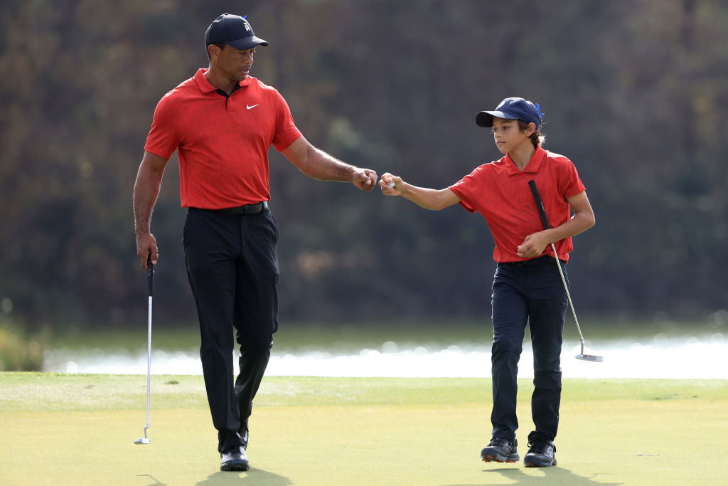 Tiger Woods and his son Charlie