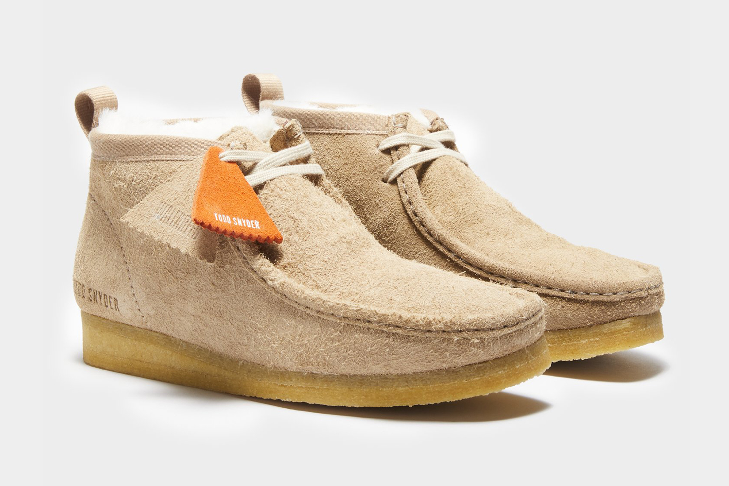 Todd Snyder x Clarks Shearling Wallabee in Brown
