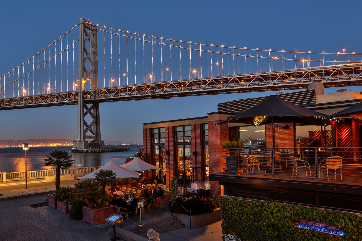 The best-in-class patio at Waterbar under the lights