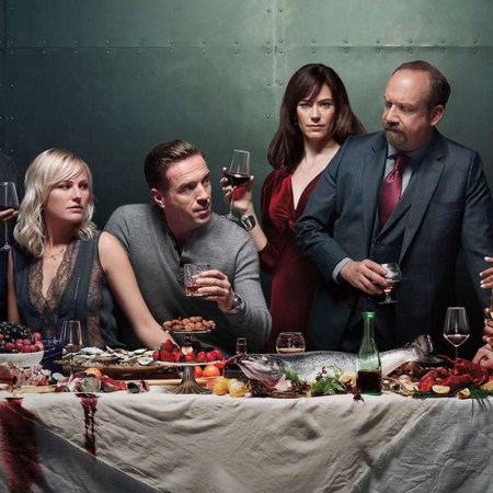 A poster of characters from Billions.