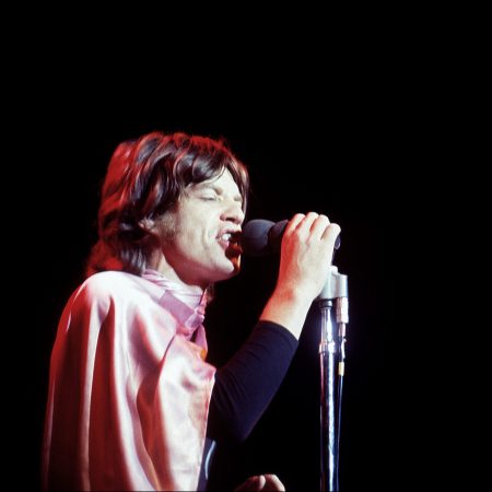 Mick Jagger performs during the Altamont Speedway Free Festival on Saturday, December 6, 1969, at the Altamont Speedway in Tracy, California.
