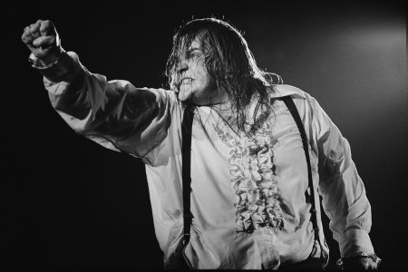 Meat Loaf performing on stage during the Bat Out Of Hell Tour, USA, September 1978. Meat Loaf, born Marvin Lee Aday, died on January 20, 2022 at the age of 74.