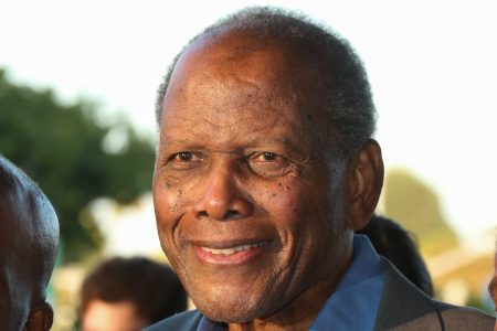 Sidney Poitier attends the opening night of "Born For This" at The Broad Stage on July 20, 2017 in Santa Monica, California.