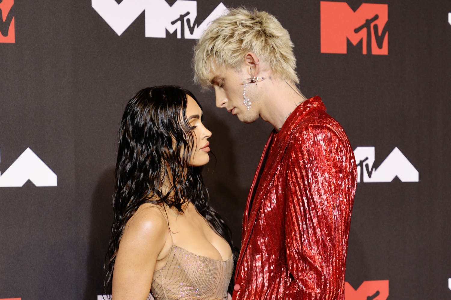 Megan Fox and Machine Gun Kelly attend the 2021 MTV Video Music Awards at Barclays Center on September 12, 2021 in the Brooklyn borough of New York City.