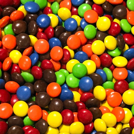 A colorful assortments of M&Ms