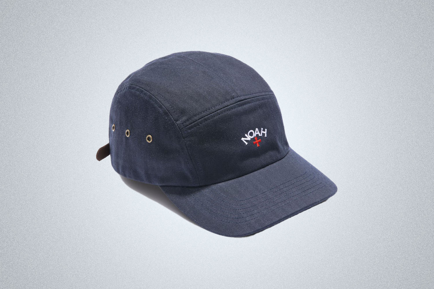 a navy hat with Noah logo