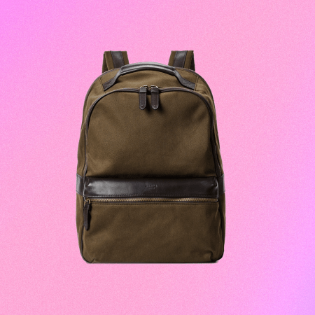 Runwell Canvas & Leather Laptop Backpack