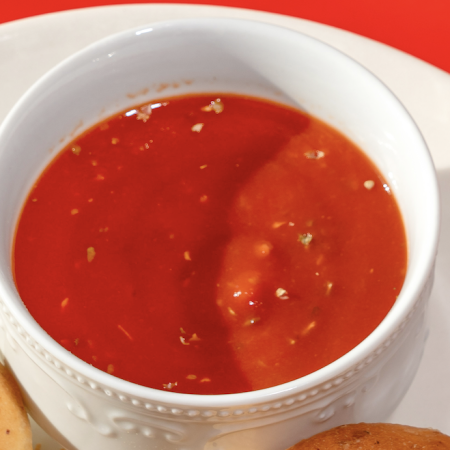 The marinara sauce that the husband-wife team behind the Pizza Cupcake serve with their creation.