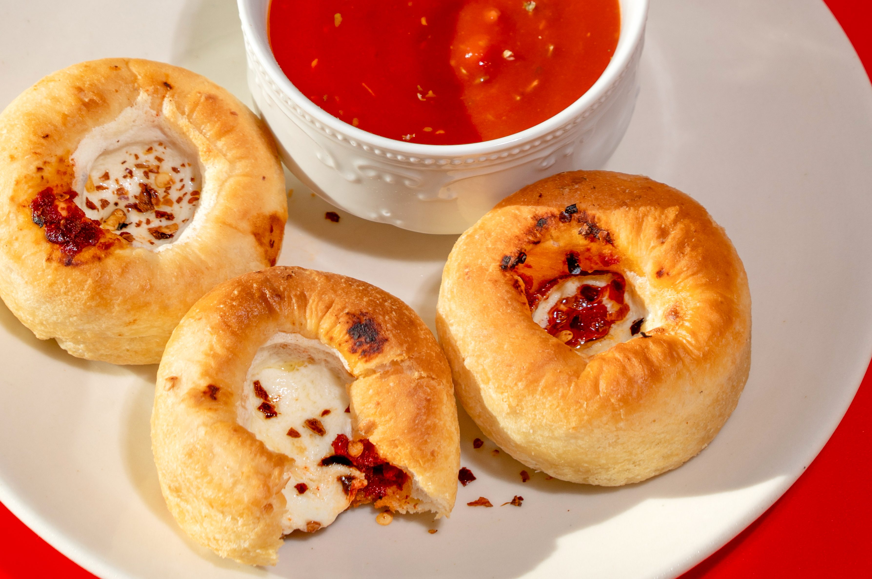 Everything is better with marinara sauce, even Pizza Cupcakes.