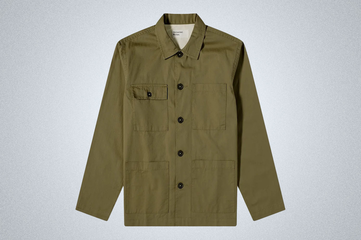 a green overshirt from Universal Works